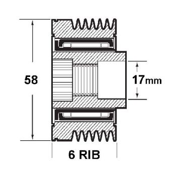 F00M991241 BOSCH	  ΤΡΟΧΑΛΙΑ  ΔΥΝΑΜΟΥ      BOSCH	FOOM991241	 LITENS	920797   Bosch Clutch Pulley American  Vehicles   BNEW ALTERNATOR CLUTCH PULLEY 0-124-425-049, 15233597   OSCH	0124425049 BOSCH	F00M991241 BOSCH	F00M991371 LITENS	920797 - 